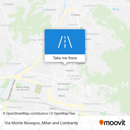 Via Monte Novegno map