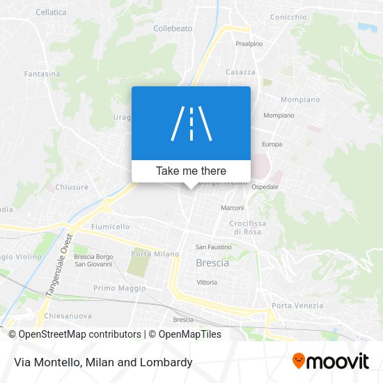 Via Montello map