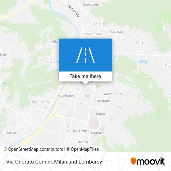Via Onorato Comini map
