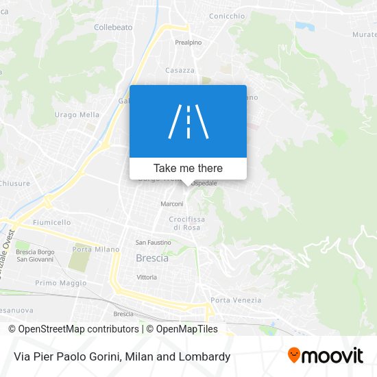 Via Pier Paolo Gorini map