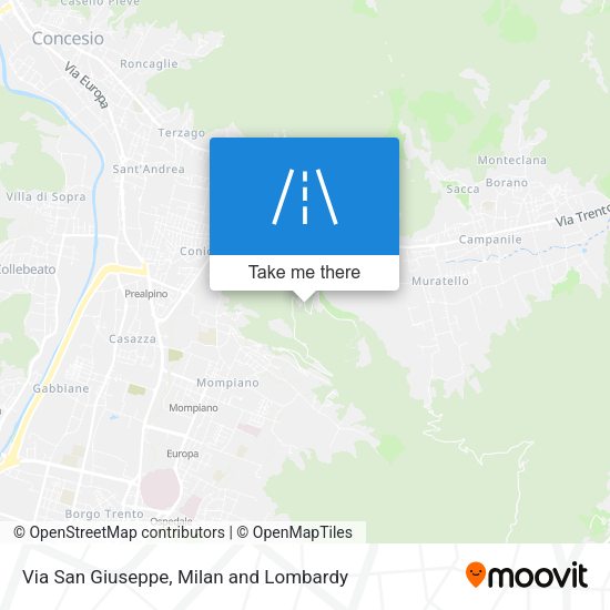 Via San Giuseppe map