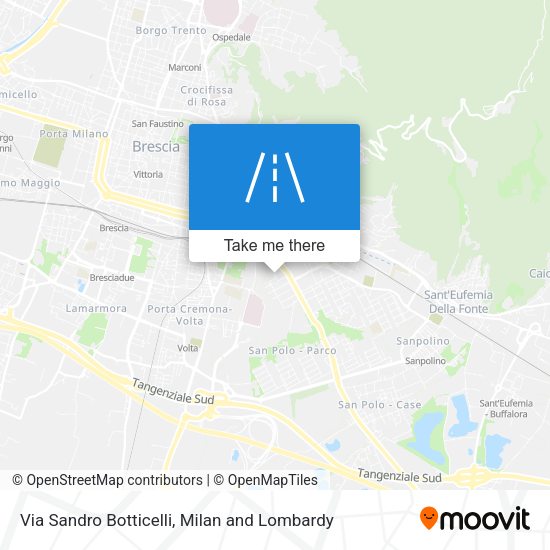 Via Sandro Botticelli map
