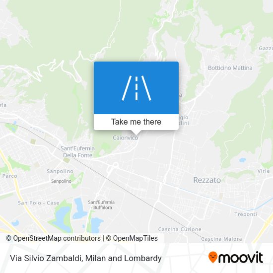 Via Silvio Zambaldi map