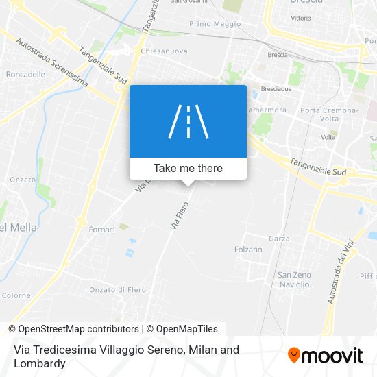 Via Tredicesima Villaggio Sereno map
