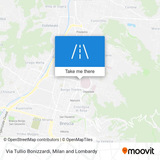 Via Tullio Bonizzardi map