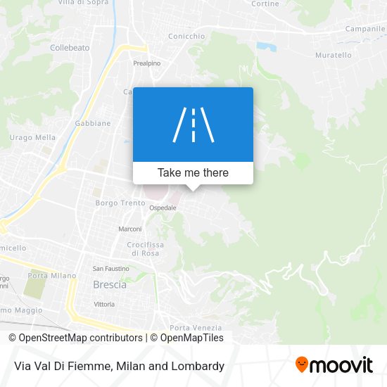 Via Val Di Fiemme map