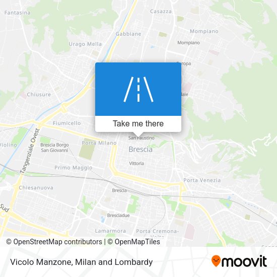 Vicolo Manzone map