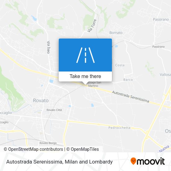 Autostrada Serenissima map