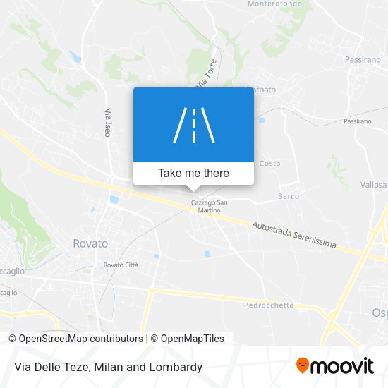 Via Delle Teze map