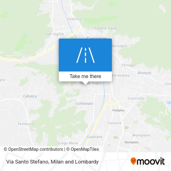 Via Santo Stefano map