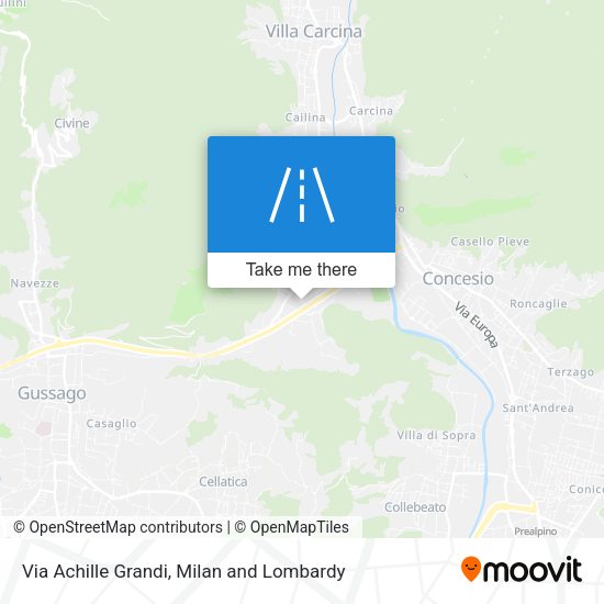 Via Achille Grandi map