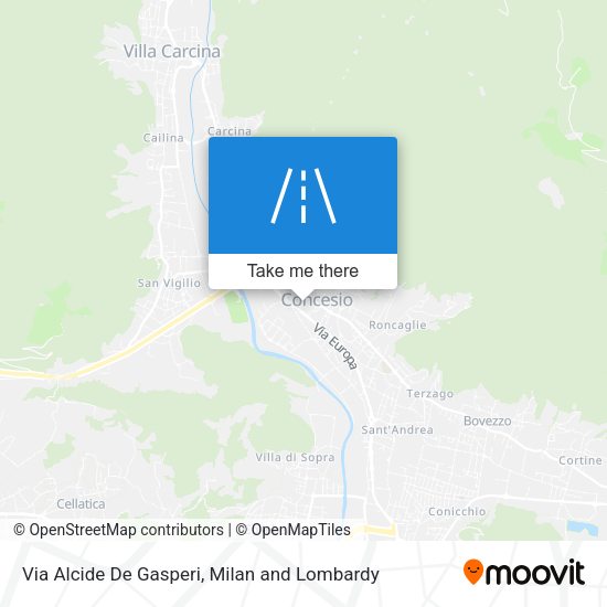 Via Alcide De Gasperi map