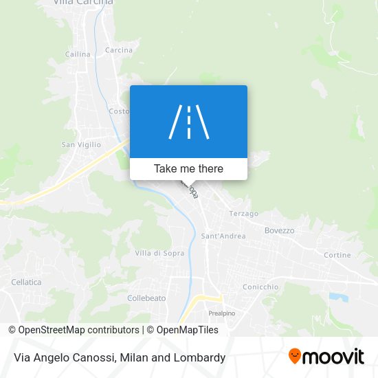 Via Angelo Canossi map