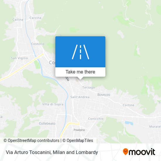 Via Arturo Toscanini map