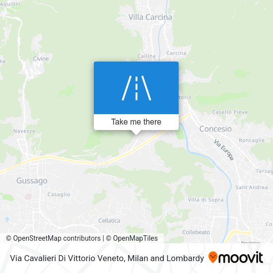Via Cavalieri Di Vittorio Veneto map
