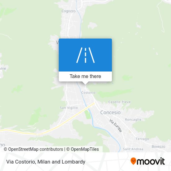 Via Costorio map