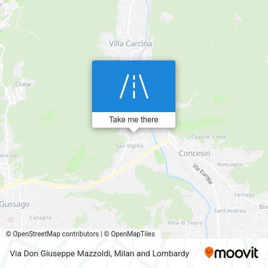 Via Don Giuseppe Mazzoldi map