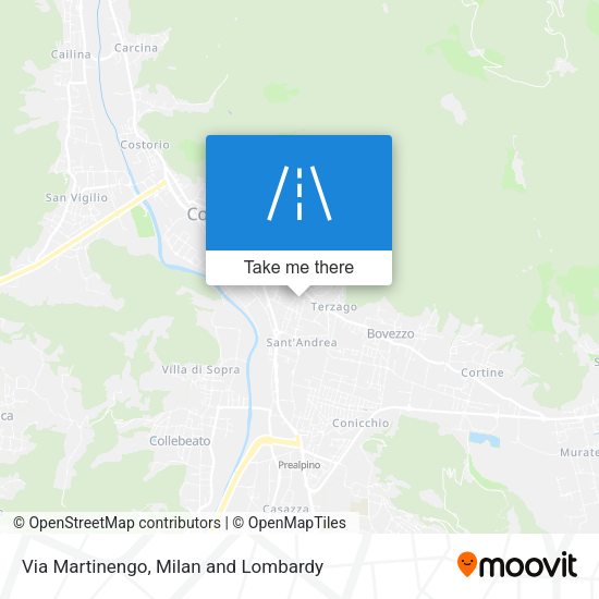 Via Martinengo map