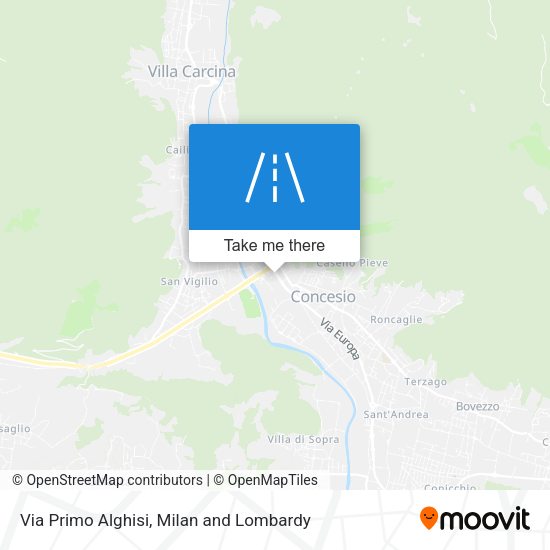 Via Primo Alghisi map