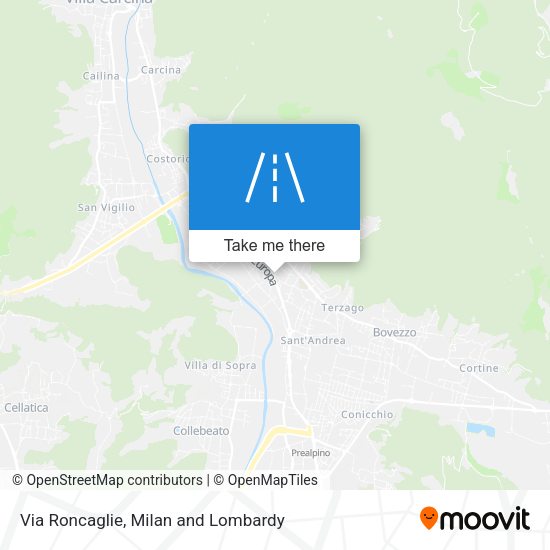 Via Roncaglie map