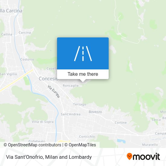Via Sant'Onofrio map
