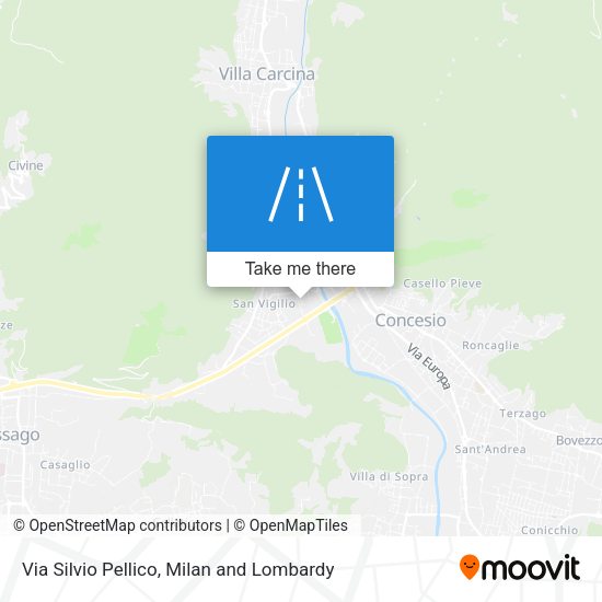 Via Silvio Pellico map