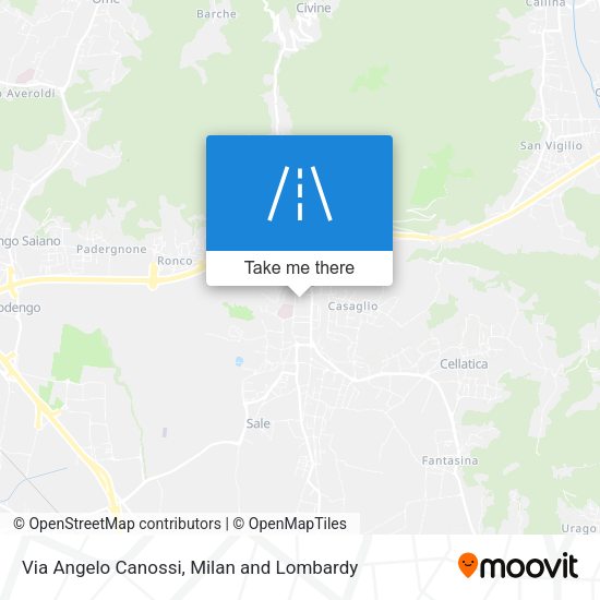 Via Angelo Canossi map