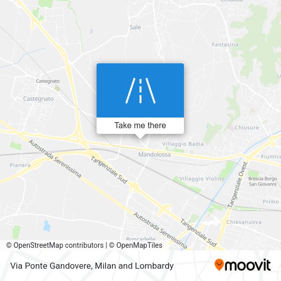 Via Ponte Gandovere map