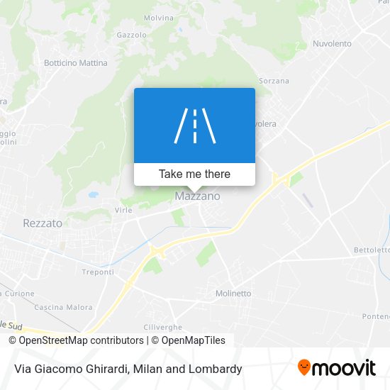 Via Giacomo Ghirardi map