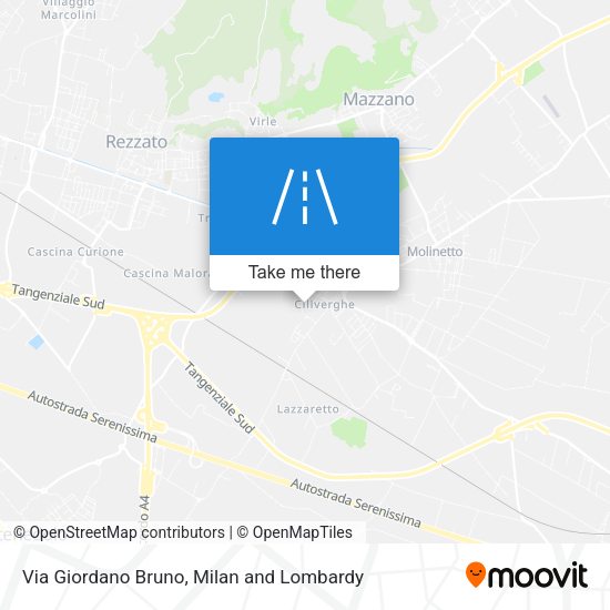 Via Giordano Bruno map