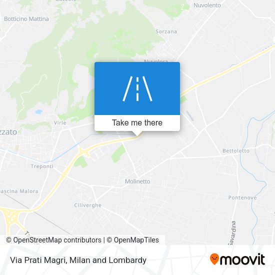 Via Prati Magri map