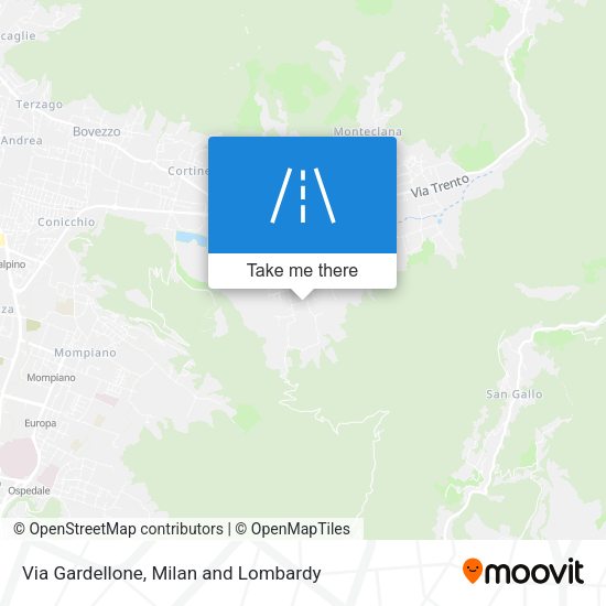 Via Gardellone map