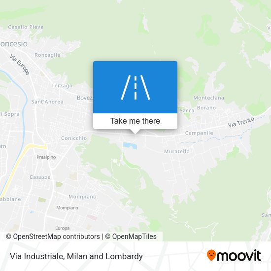 Via Industriale map