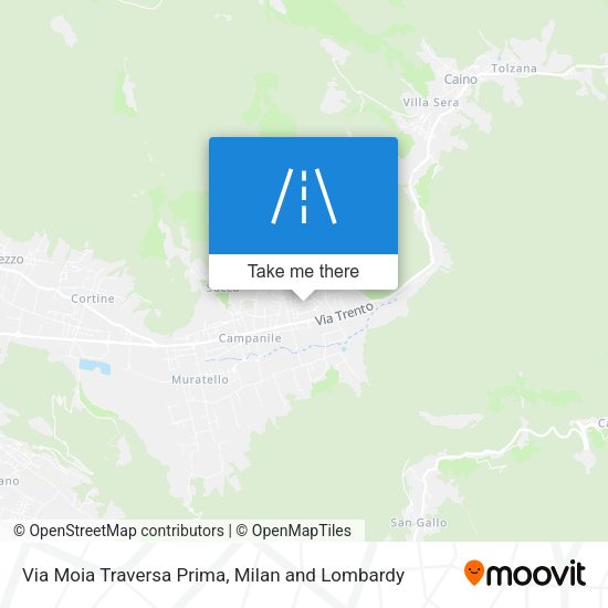 Via Moia Traversa Prima map