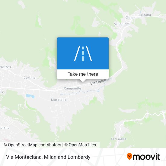 Via Monteclana map