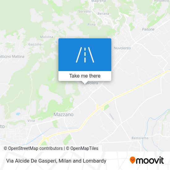 Via Alcide De Gasperi map
