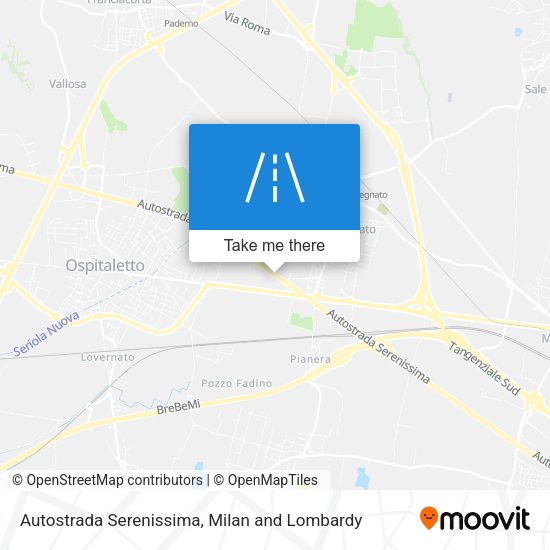 Autostrada Serenissima map