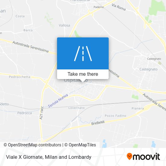 Viale X Giornate map