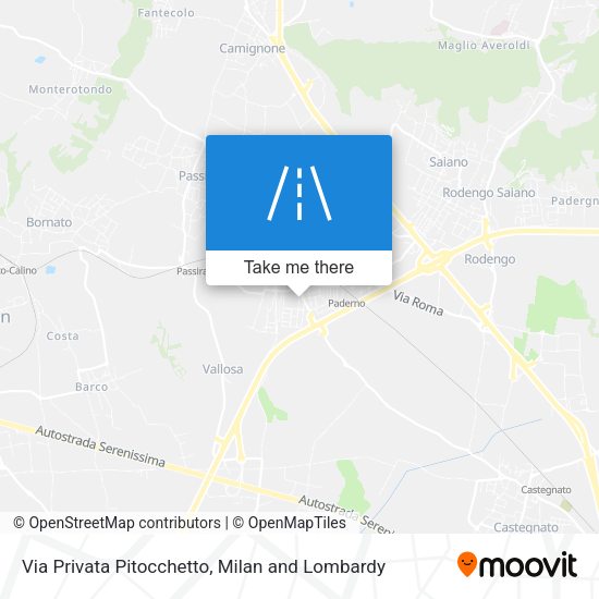 Via Privata Pitocchetto map