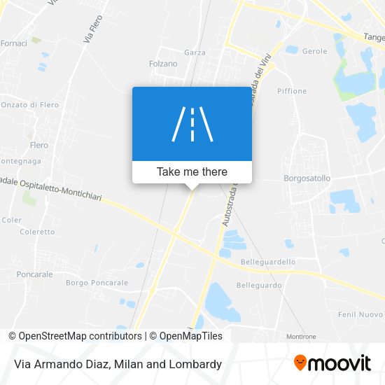 Via Armando Diaz map