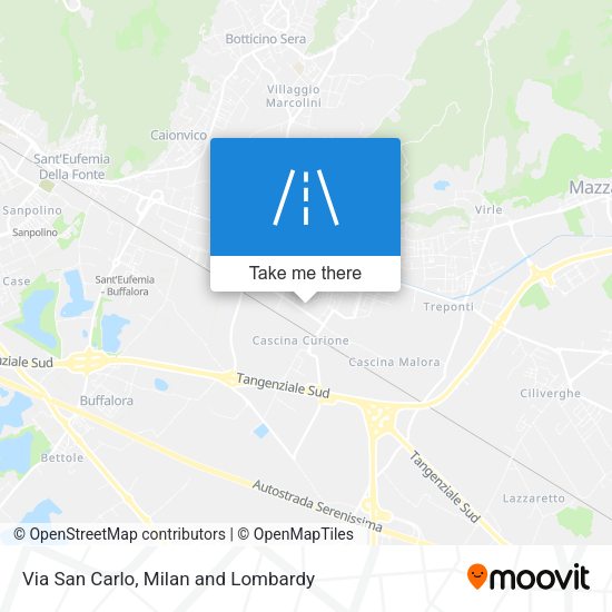 Via San Carlo map