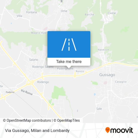 Via Gussago map