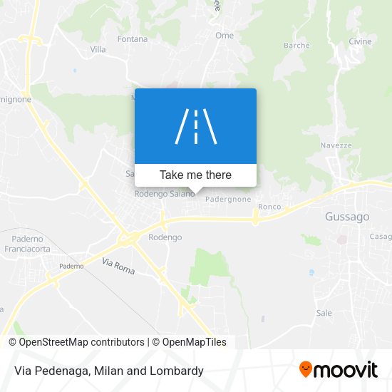 Via Pedenaga map