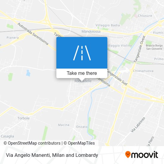 Via Angelo Manenti map
