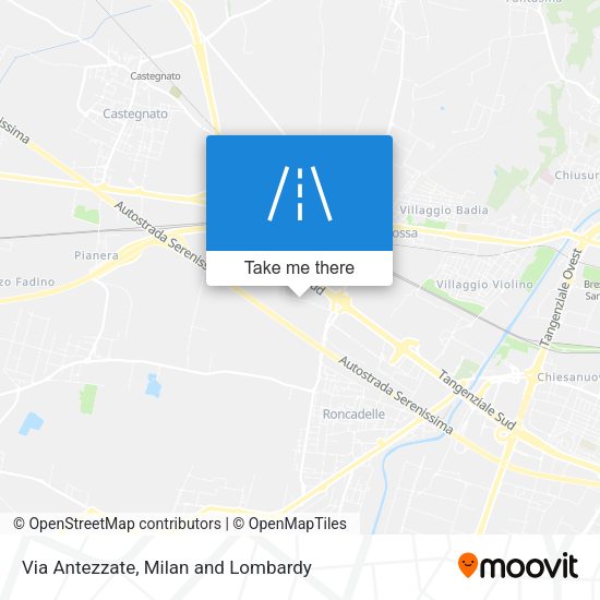 Via Antezzate map