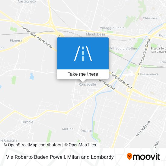 Via Roberto Baden Powell map