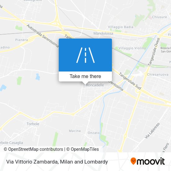 Via Vittorio Zambarda map