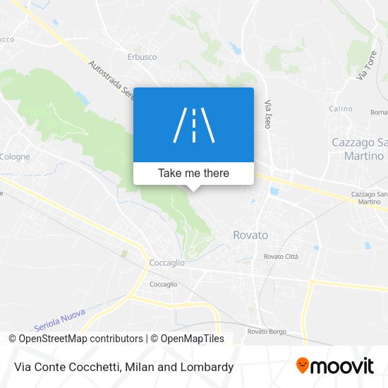 Via Conte Cocchetti map