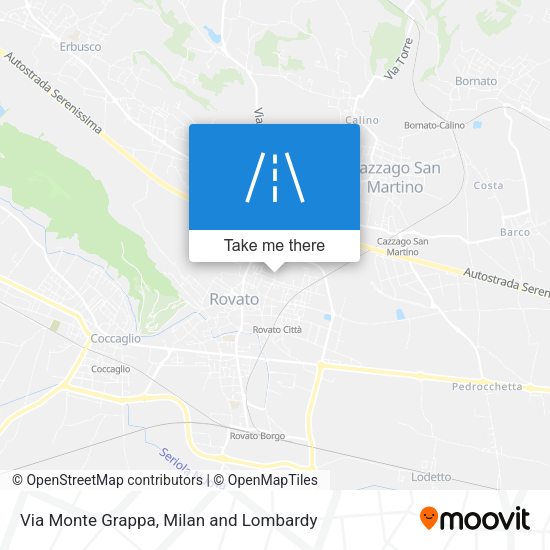 Via Monte Grappa map