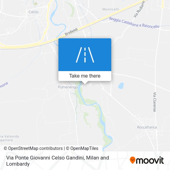Via Ponte Giovanni Celso Gandini map